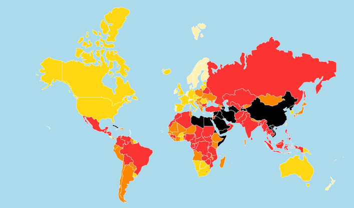 Carte liberté de la presse