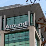 Façade du siège d'Amundi Asset Management à Paris.