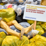Une mobilisation à Paris pour appeler au vote de la loi anti fast-fashion.