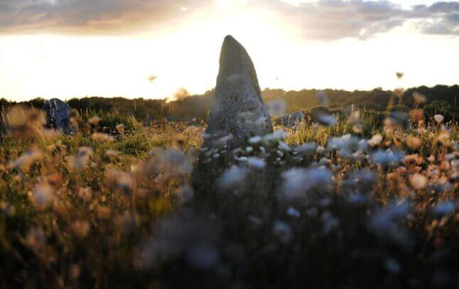 A Carnac, 37 menhirs ont été détruits pour laisser place à un magasin de bricolage, actuellement en construction. - AFP PHOTO / FRED TANNEAU