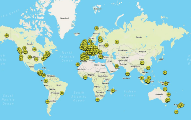 La carte baptisée Sounds of forest permet d'écouter des sons des forêts du monde entier. - Timber Festival